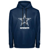 FOCO NFL Mens Official Sideline Primary Logo Performance Pullover Hoodie Sweatshirt (US Alpha Large Regular Regular Dallas Cowboys - Navy)