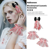 Halloween Bridal Headdress Vintage Rose Dark Black Lace Bracelet