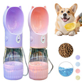 2 In 1 Portable Dog Water Bottle For Small Big Dogs Cat Outdoor Leak-proof Puppy Drinking Bowl With Food Container Pets Feeder Pet Products