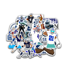 39 PCS Dallas Stickers Decal for Cowboys Stickers for Water Bottle Laptop Bicycle Computer Motorcycle Travel Case Car Decal Decoration Sticker 2-2.5 inches