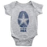 Cowboys Its in My DNA for Baby Boy Girl Clothes Short Sleeve Newborn Bodysuit D-Gray