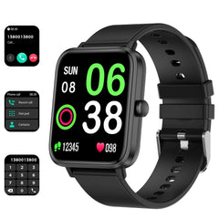 Smart Watch for Men Women Fitness Tracker Watch for iPhone Samsung Android Phone Compatible SmartWatch with Pedometer Heart Rate/Sleep Monitor Blood Oxygen IP68 Waterproof (Black)
