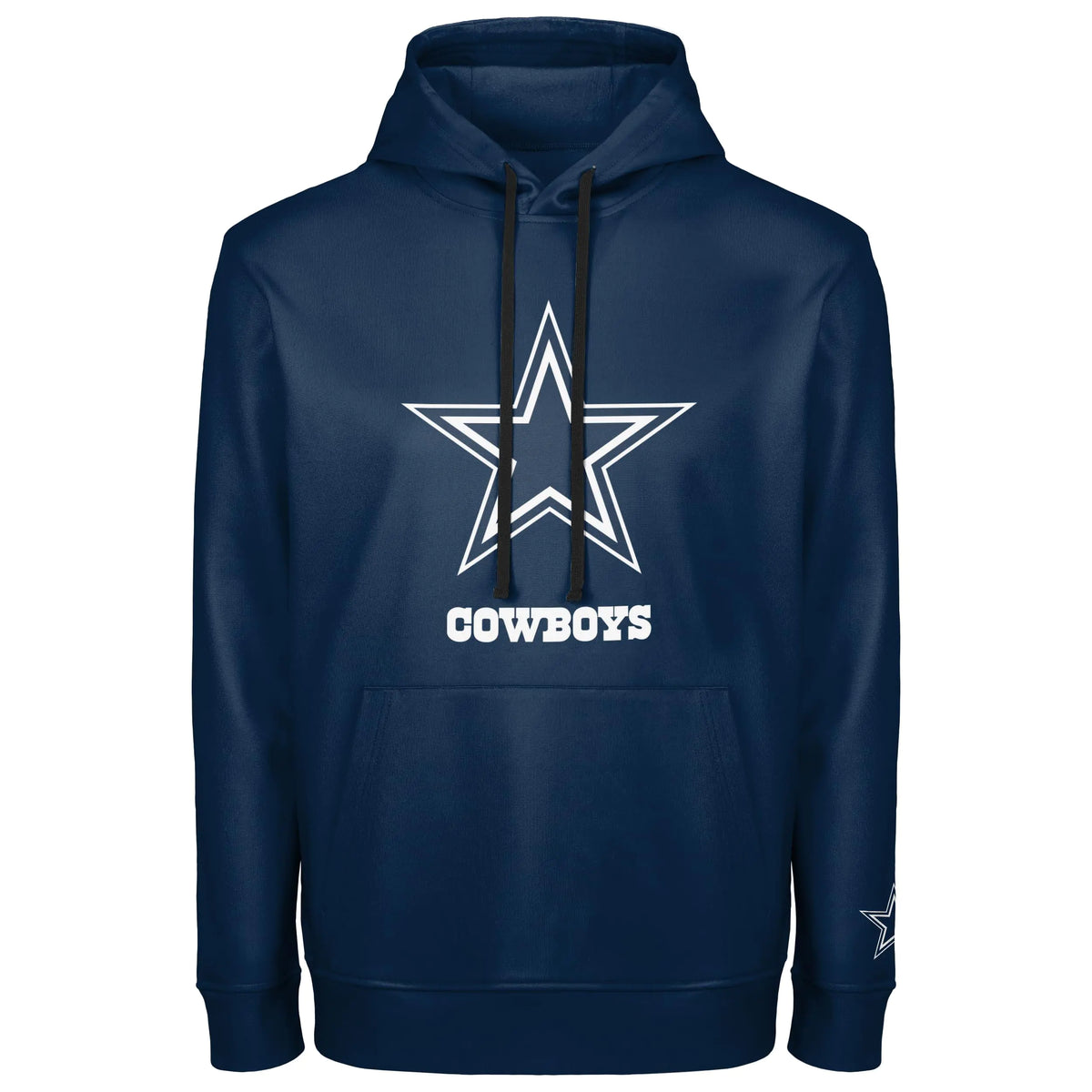 FOCO NFL Mens Official Sideline Primary Logo Performance Pullover Hoodie Sweatshirt (US Alpha Large Regular Regular Dallas Cowboys - Navy)