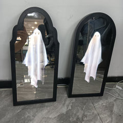 Ghost Holographic Mirror Halloween Decoration