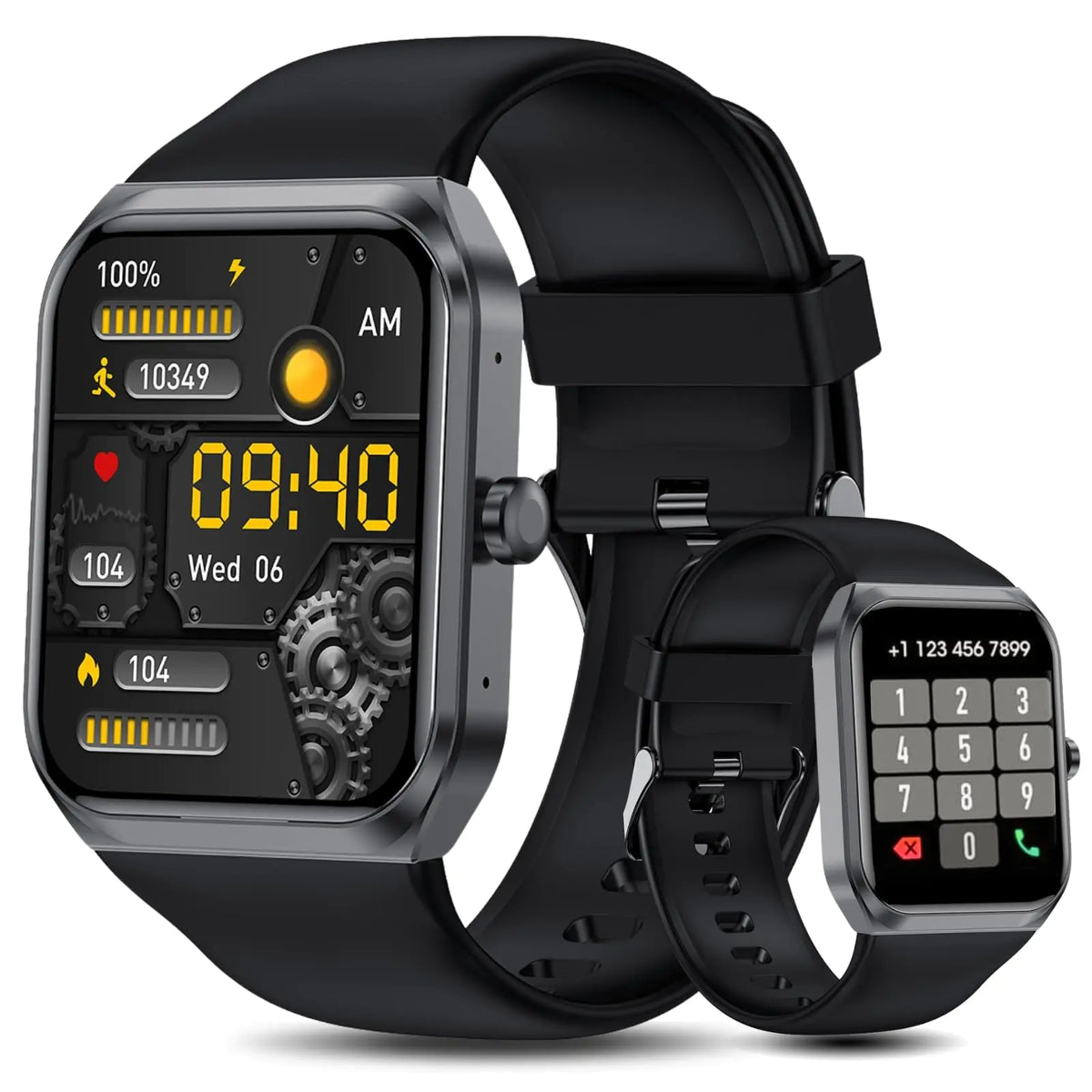 Smart Watches for Men Women (Answer Make Call) 1.95" Fitness Watch with Blood Oxygen Heart Rate Sleep Monitor 100+ Sports IP68 Waterproof Fitness Watch for Android iOS Phones