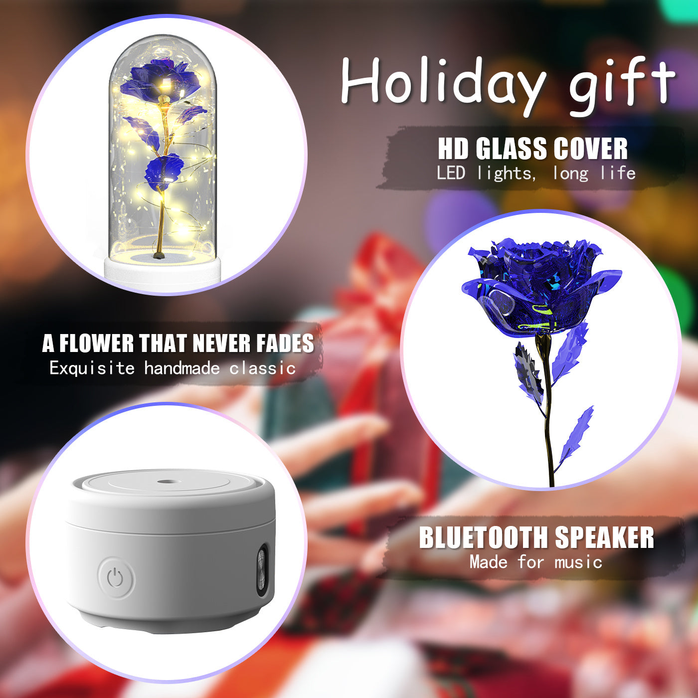 2-in-1 Rose LED Speaker