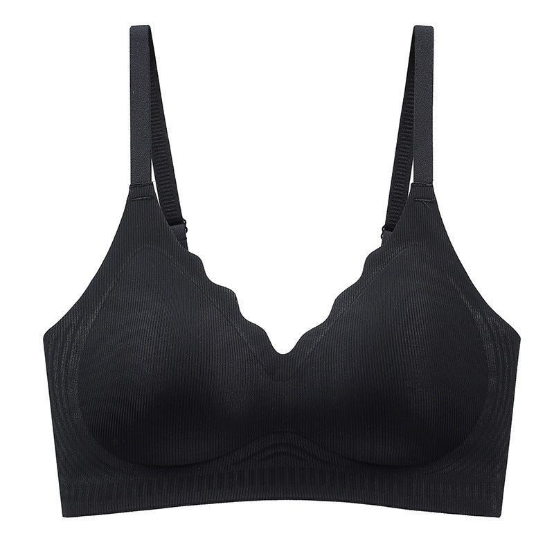 Women's Push Up Anti-SAG Side Drawing Push-up Thin Wireless Bra