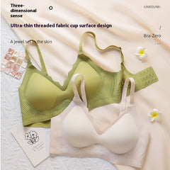 Women's Push Up Anti-SAG Side Drawing Push-up Thin Wireless Bra