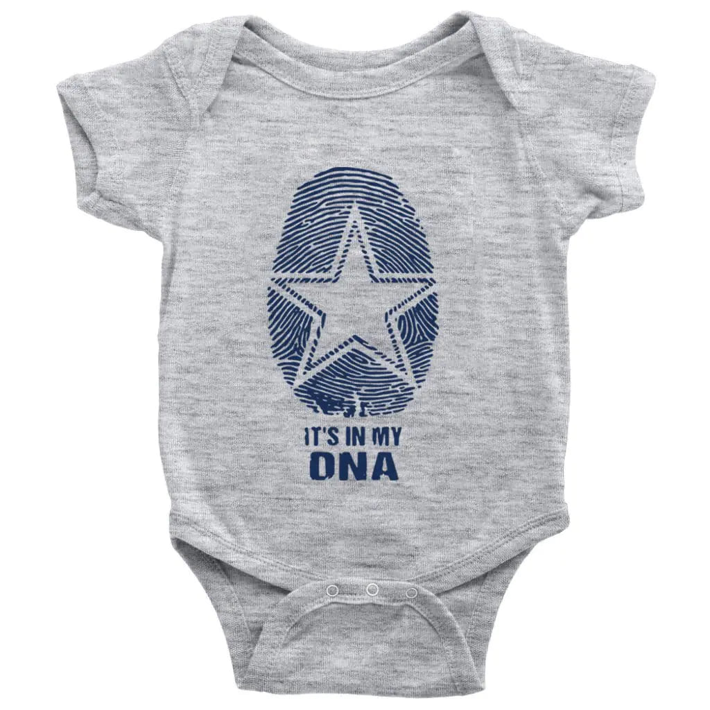 Cowboys Its in My DNA for Baby Boy Girl Clothes Short Sleeve Newborn Bodysuit D-Gray