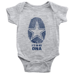 Cowboys Its in My DNA for Baby Boy Girl Clothes Short Sleeve Newborn Bodysuit D-Gray